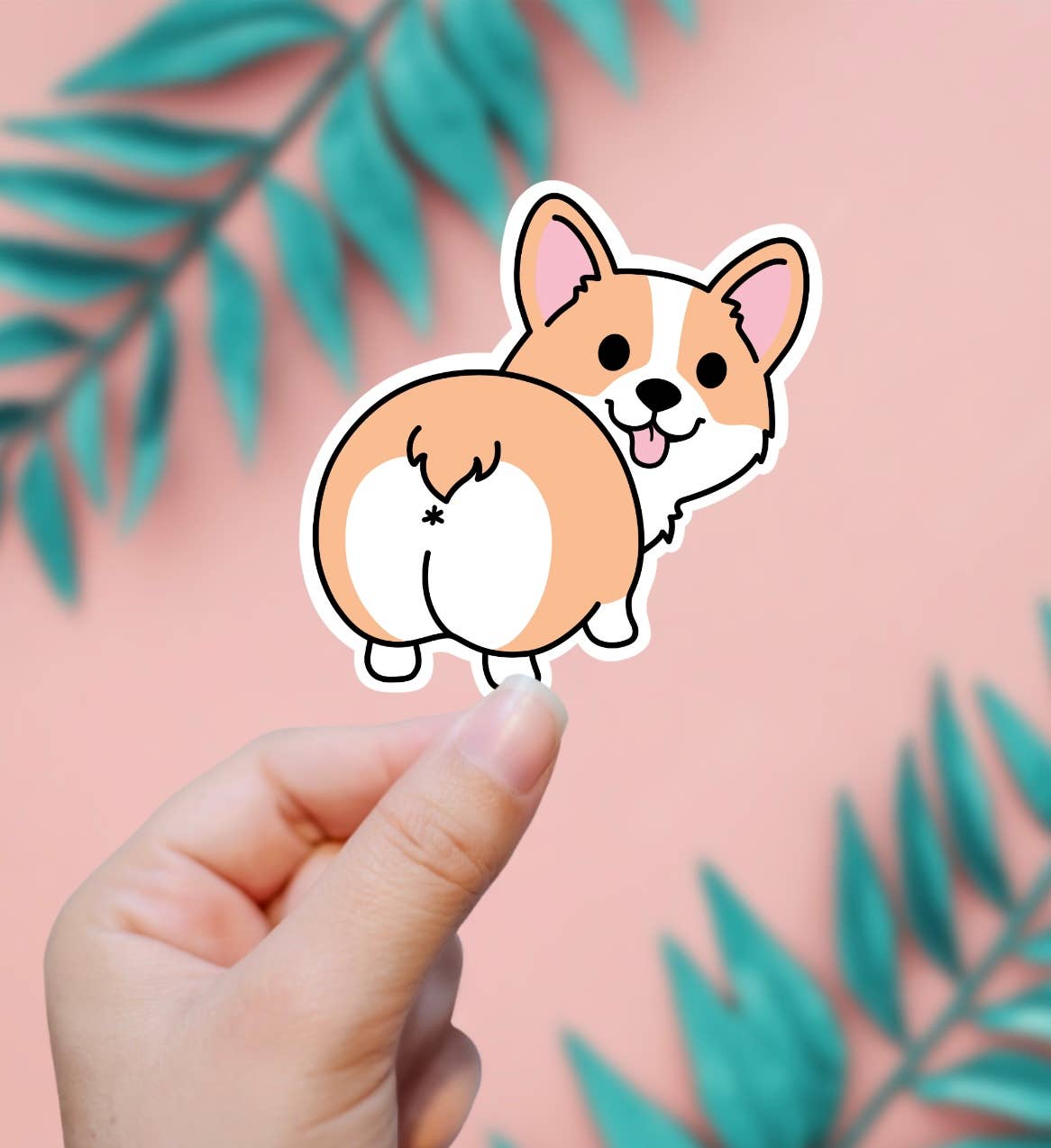 EnchantingSunshine- Sticker - Corgi Butt