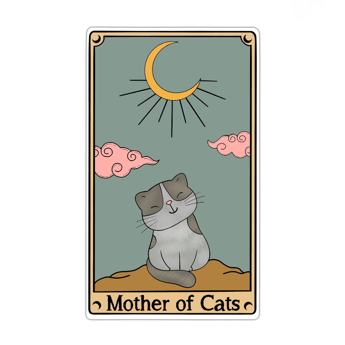 Songbird Artistry- Vinyl Tarot Card Mother of Cats Sticker