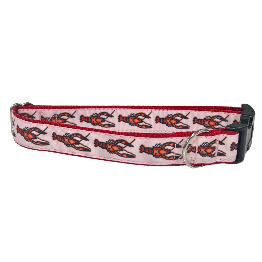 Parish Pets- 1" Wide Dog Collar - Crawfish