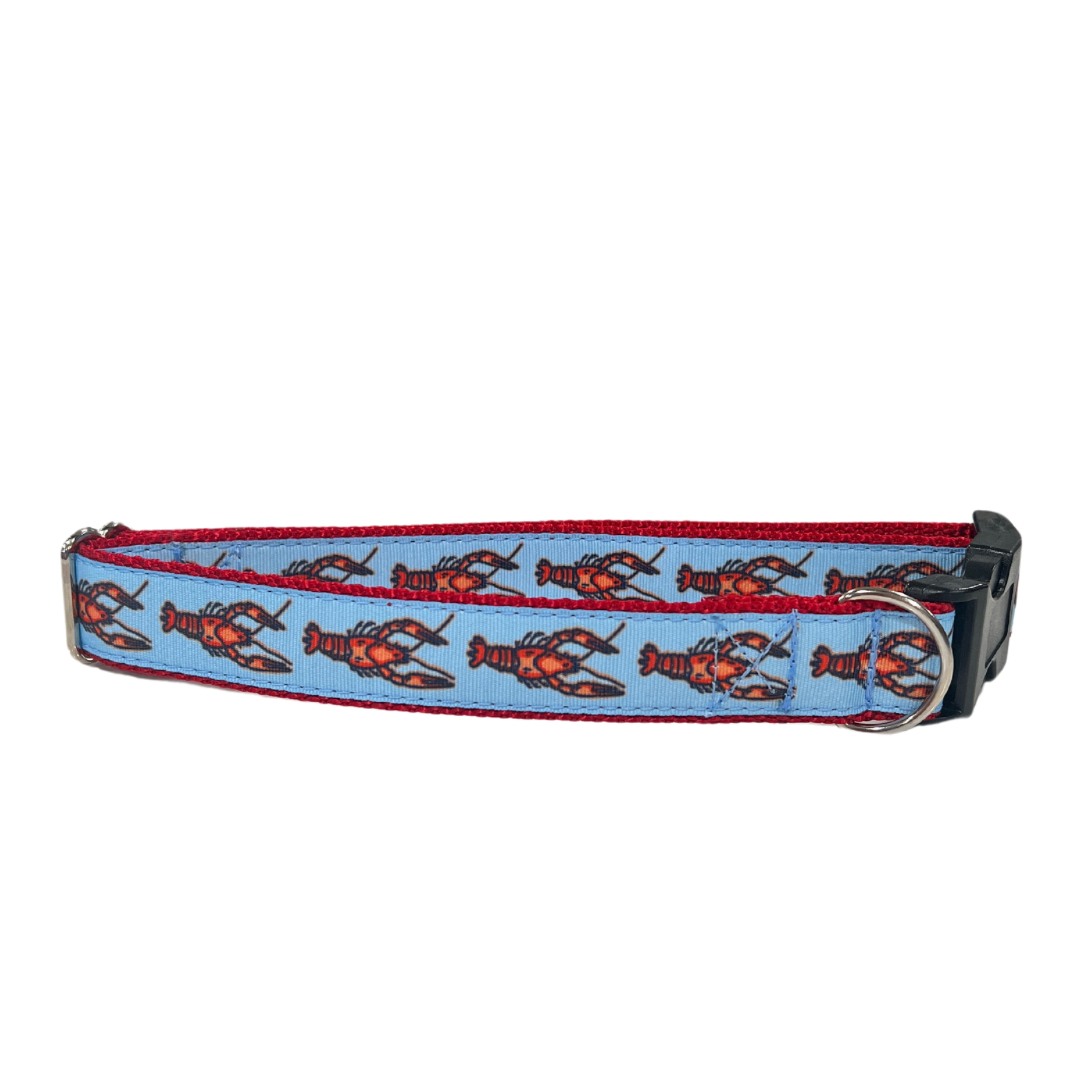 Parish Pets- 1" Wide Dog Collar - Crawfish