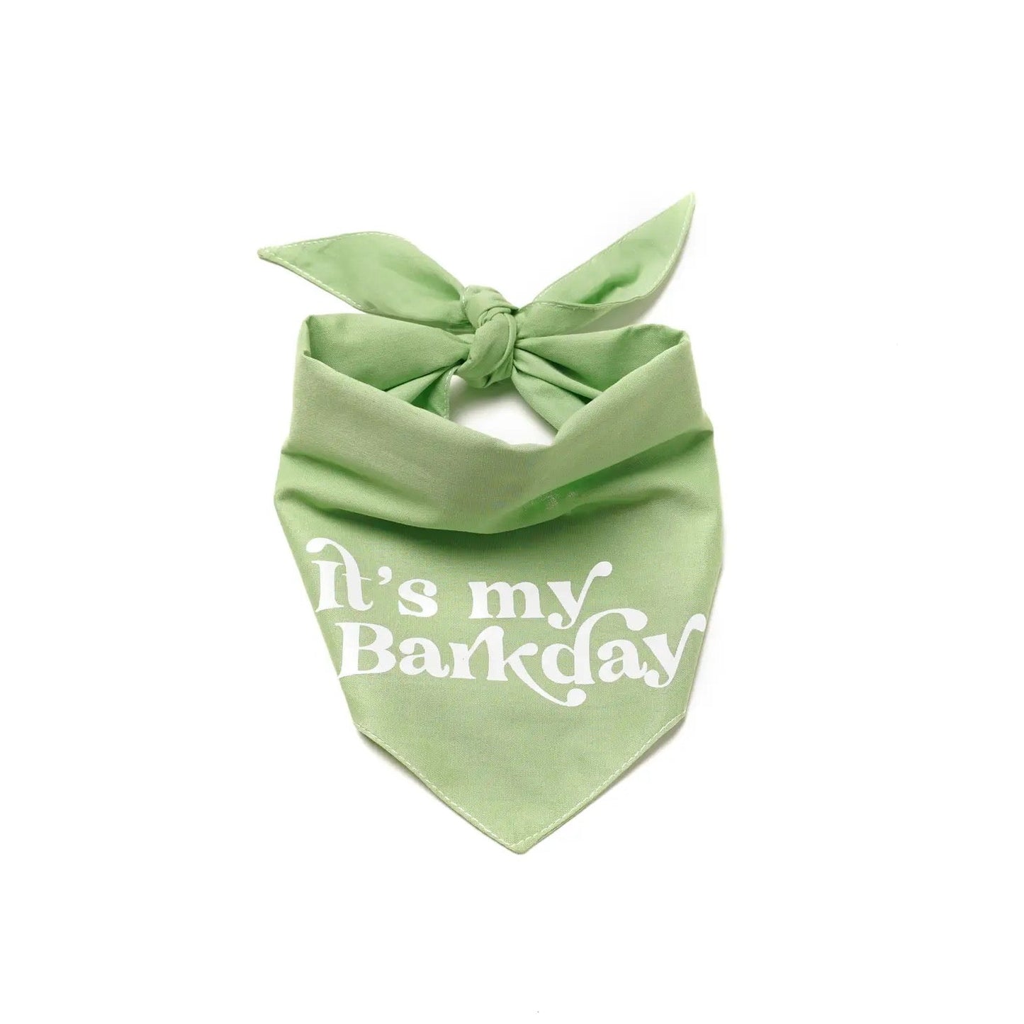 The Paws- Dog Bandana - It's My Barkday - Green