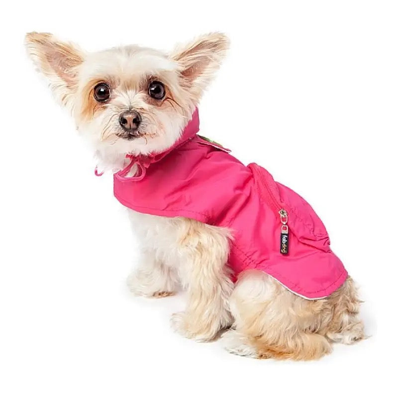 Fabdog- Packaway Raincoat - Hot Pink - M