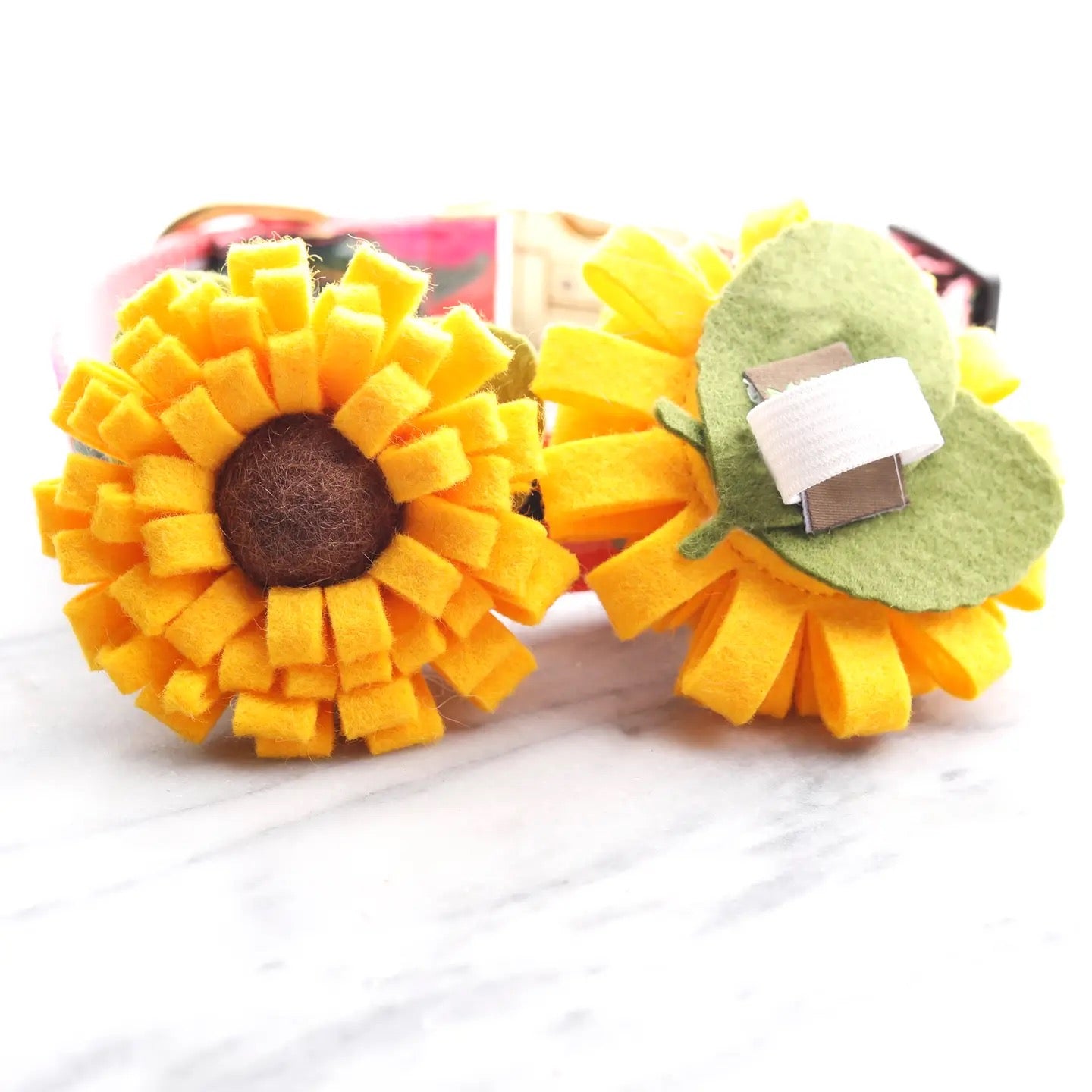 Mimi Green- Dog Collar Sunflower - Gold
