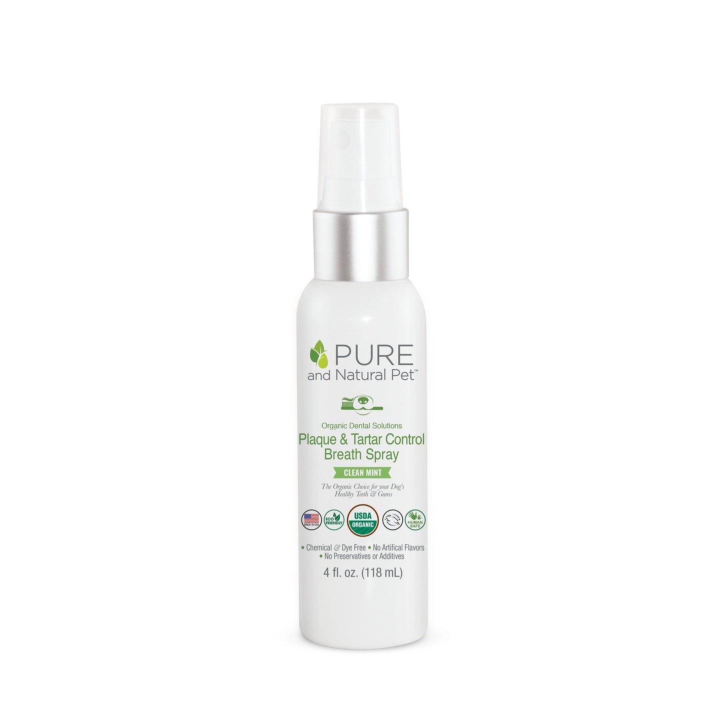 Pure And Natural Pet- Organic Dental Solutions Plaque & Tartar Control Breath Spray
