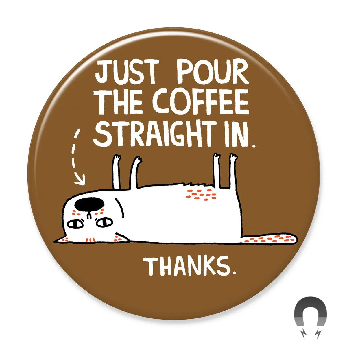 Badge Bomb- Coffee Cat Big Magnet