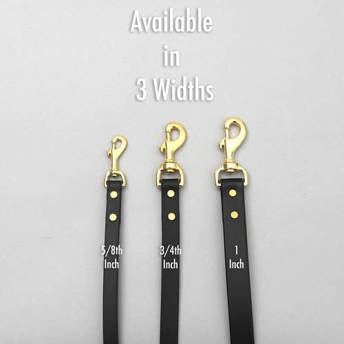 Mimi Green- Navy Blue Waterproof Leather Alt Biothane Dog Leash