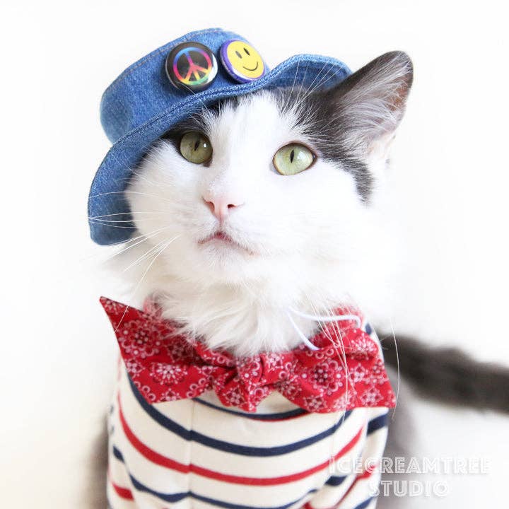 Icecreamtree Studio- Denim Bucket Hat - Pet Hat