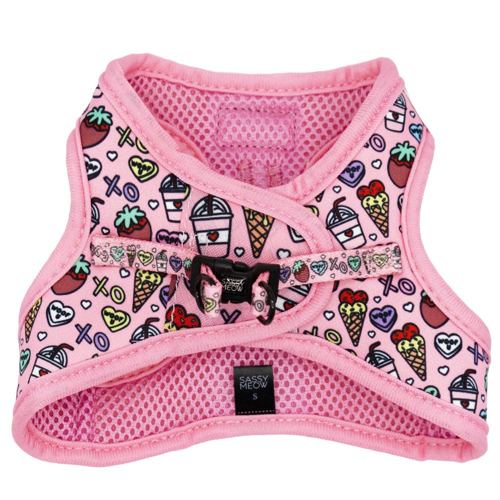 SASSY MEOW- Cat Harness - I Chews You