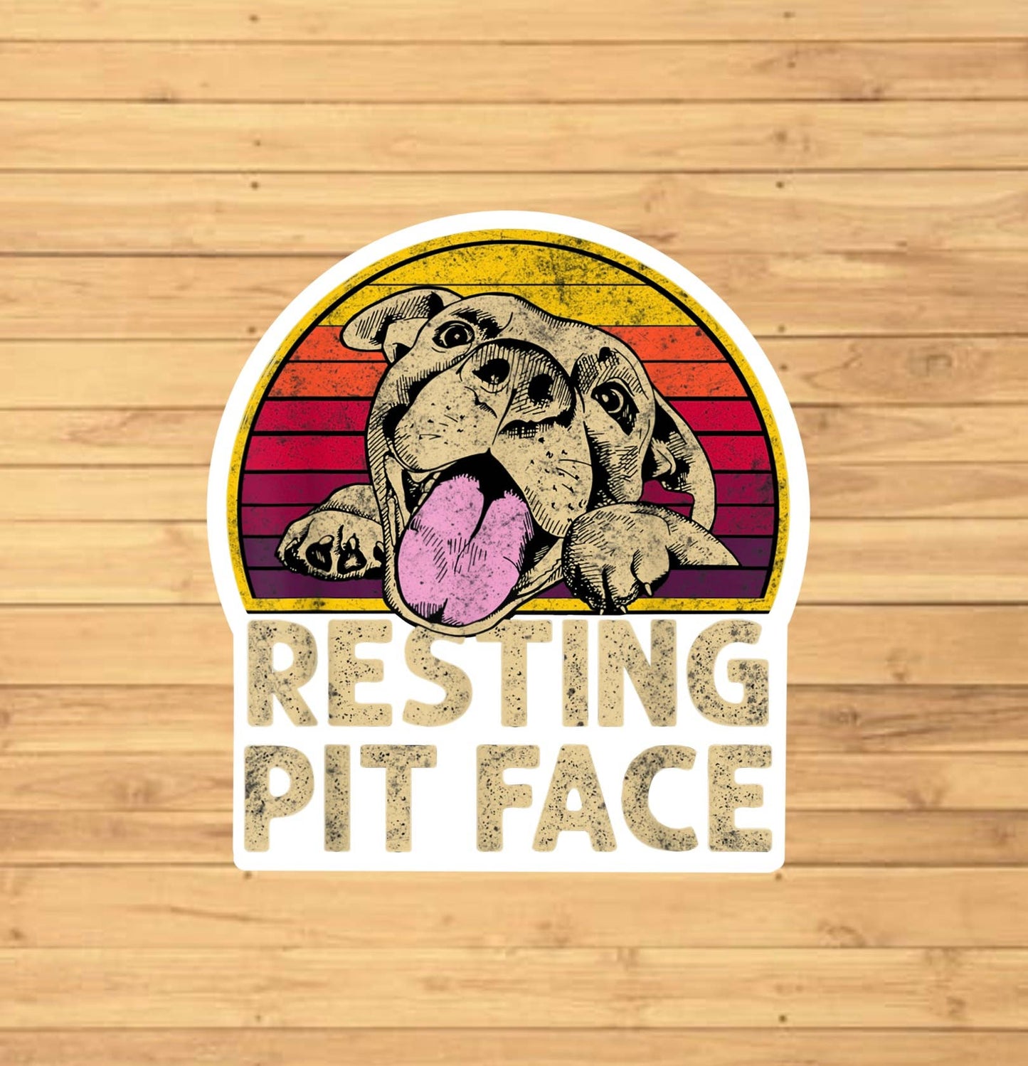 EnchantingSunshine- Sticker - Resting Pit Face