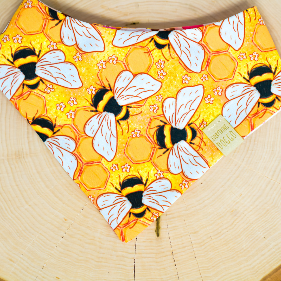 Everything Doggo- Bandana - Tie On - Honey Bees