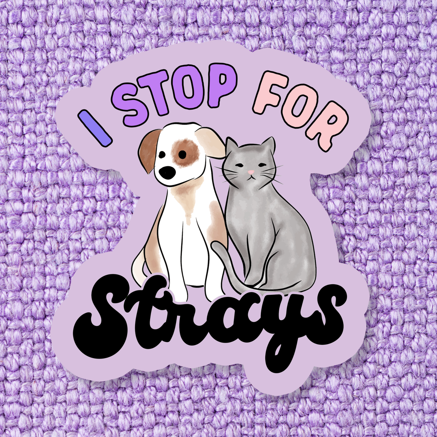 Stickers X Ashley Bexar- Waterproof Vinyl Sticker - I Stop For Strays