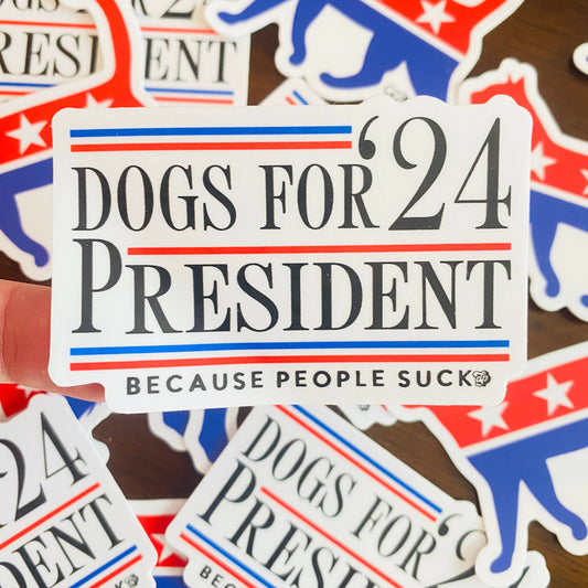 The Dapper Paw- Sticker - Dogs for President