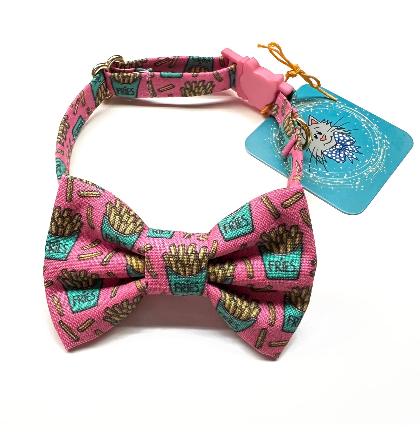 Whiskers Crafts- Cat Collar With Bow Tie - Fries