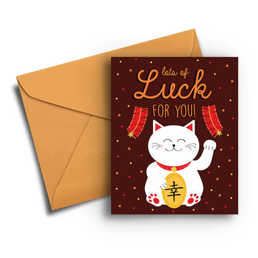 Fresh Frances- Lucky Cat Birthday Card