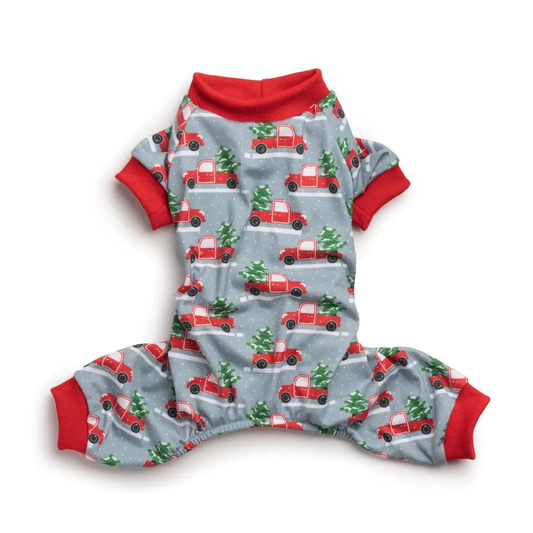 Fabdog- Christmas Truck Matching Dog Onesie