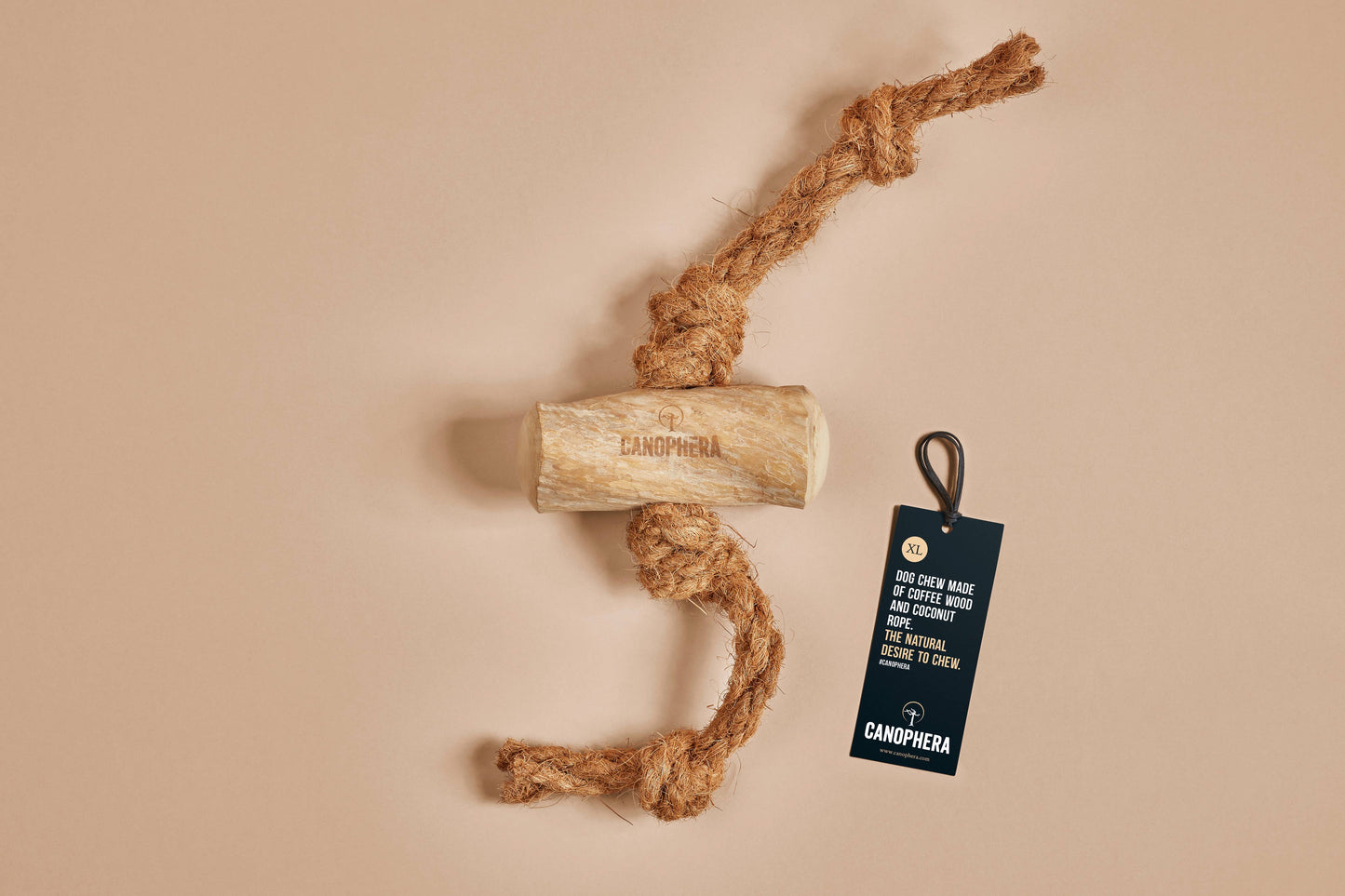 CANOPHERA- Coffee Wood and Coconut Rope Dog Toy