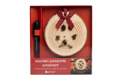 Pearhead- Wooden Pawprints Ornament