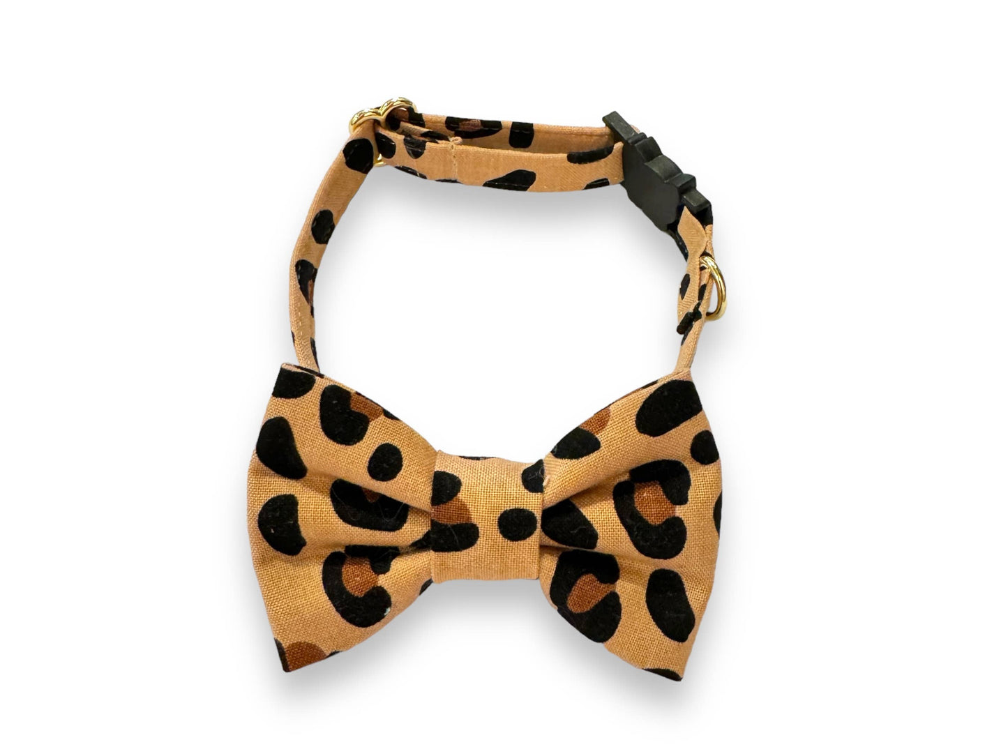 Whiskers Crafts- Cat Collar With Bow Tie - Leopard