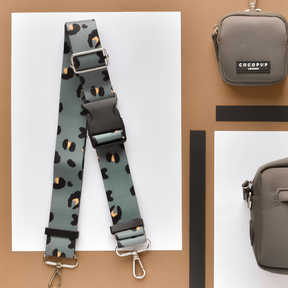 Cocopup London- Bum Bag Strap - Khaki Leopard