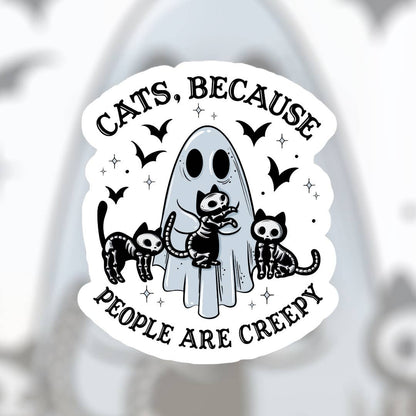 Ace the Pitmatian Co- Sticker - Cats Because People are Creepy