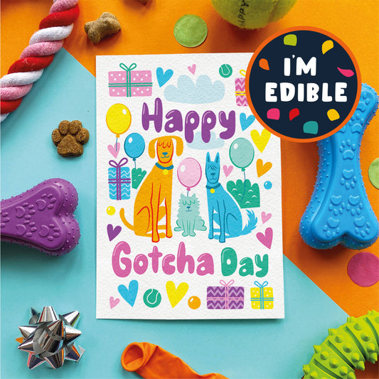 Scoff Paper- Edible Gotcha Day Card For Dogs