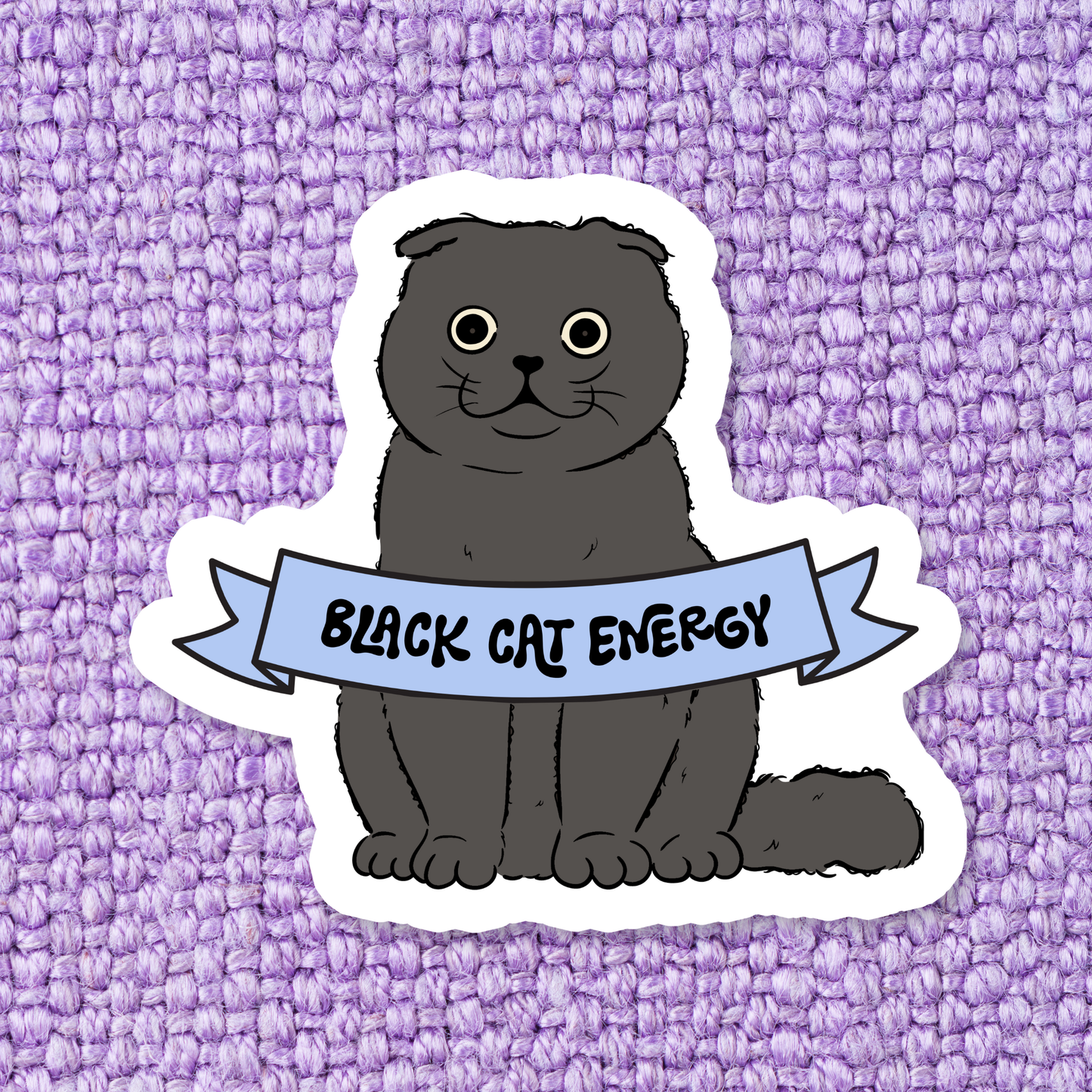 Stickers X Ashley Bexar- Waterproof Vinyl Sticker - Black Cat Energy