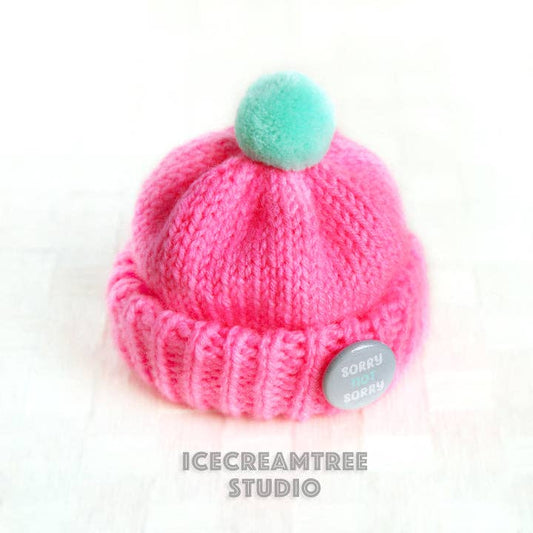 Icecreamtree Studio- Neon Pink Beanie - Pet Petite Beanie