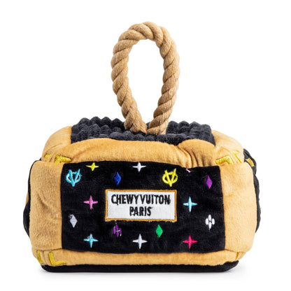 Haute Diggity Dog- Dog Toy - Black Monogram Chewy Vuiton Trunk