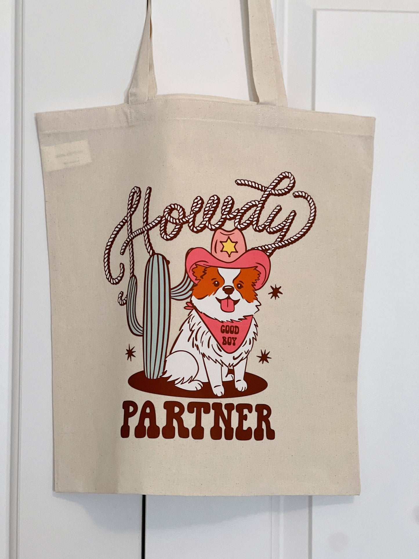 Aussie Paws Bandanas- Howdy Partner Tote Bag