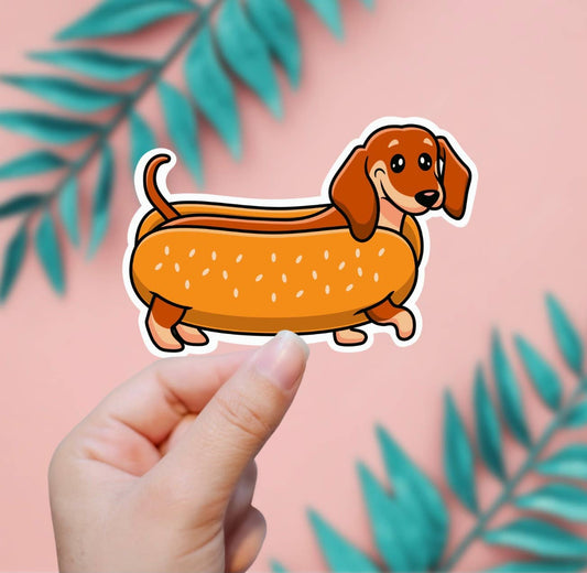 EnchantingSunshine- Sticker - Hotdog Dog