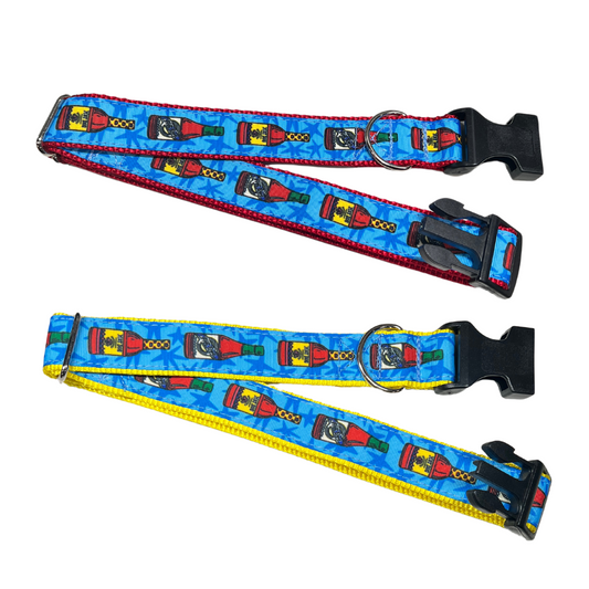 Parish Pets- 1" Wide Dog Collar - Hot Sauce