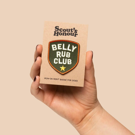 Scout's Honour - Belly Rub Club iron-on patch