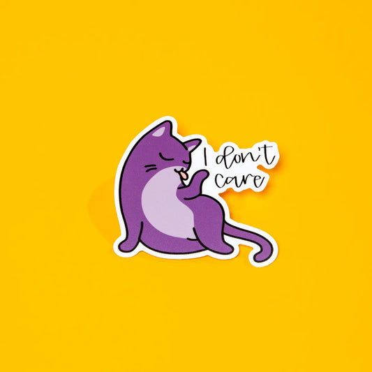 The Dapper Paw- Sticker - I Don't Care Cat