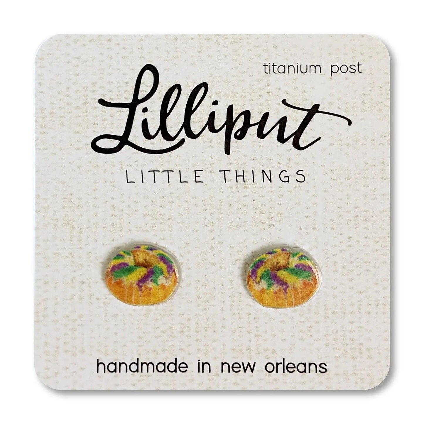 Lilliput Little Things- King Cake Earrings