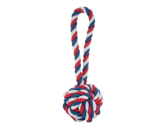 Jax & Bones- Red, White, and Blue Large Knot 6” Rope Dog Toy