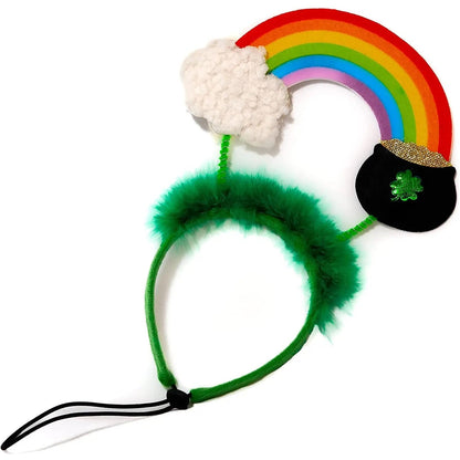 Midlee- St. Patrick's Rainbow Pot of Gold Dog Headband