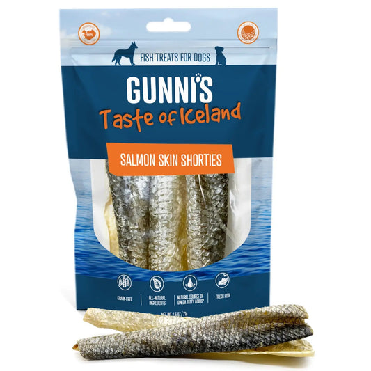 Gunni's- Dog Treats - Salmon Skin Shorties