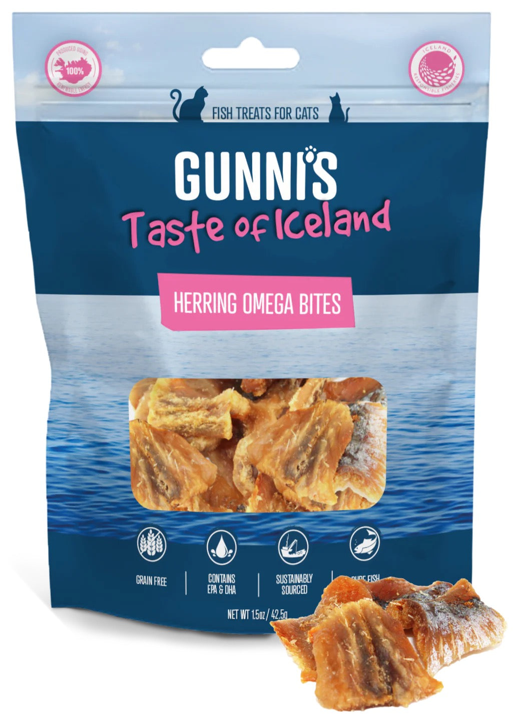 Gunni's- Cat Treats - Herring Omega Bites