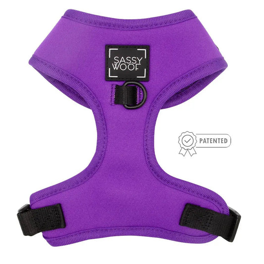 SASSY WOOF- Dog Harness - Neon Purple