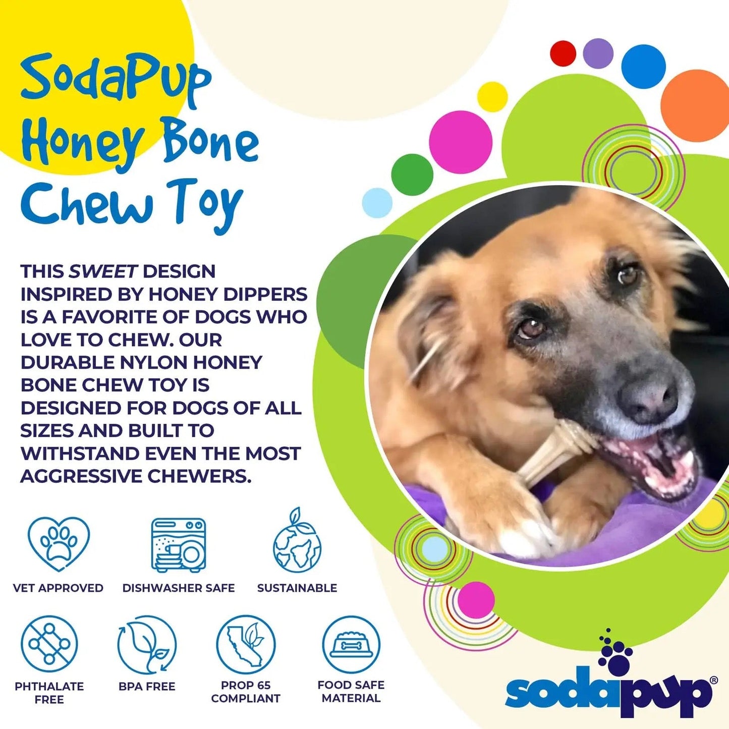 SodaPup- Honey Nylon Chew Bone