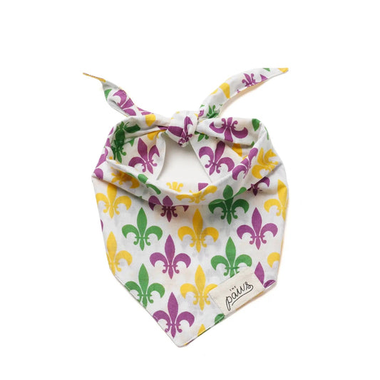 The Paws- Dog Bandana - Mardi Gras