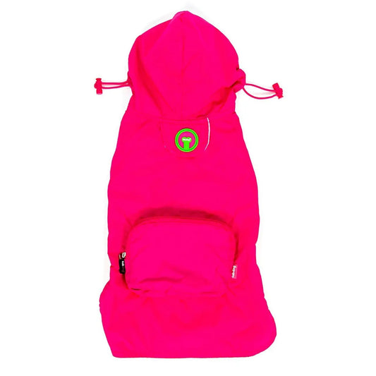 Fabdog- Packaway Raincoat - Hot Pink - M