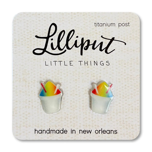 Lilliput Little Things- Snoball Earrings - Rainbow