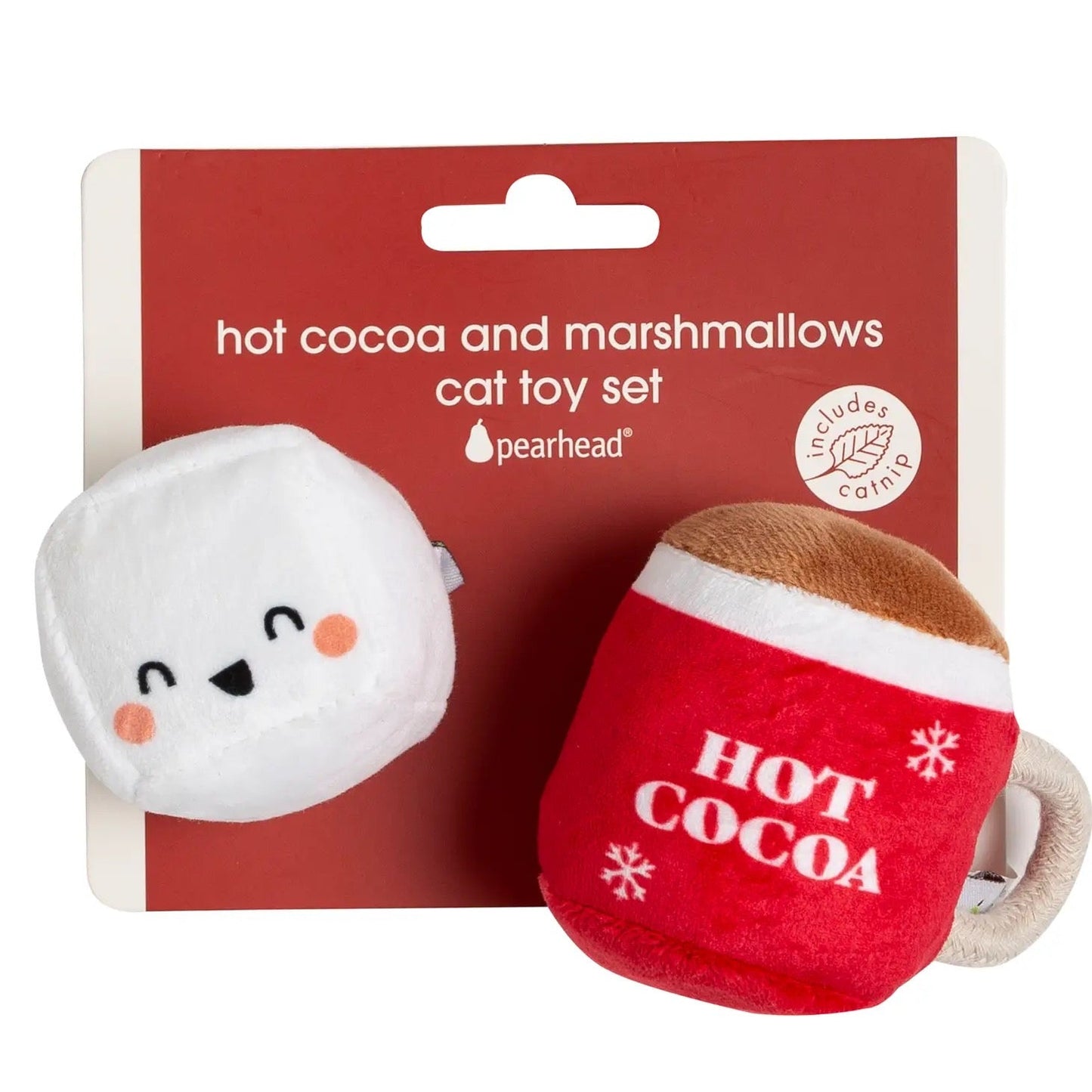 Pearhead- Holiday Hot Cocoa Cat Toys, Set of 2