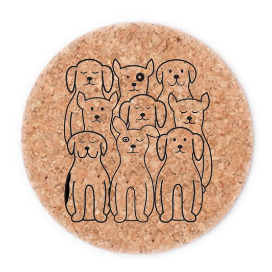 Counter Couture- Dog cork coasters