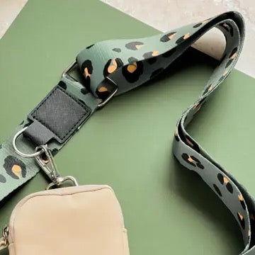 Cocopup London- Bag Strap - Khaki Leopard