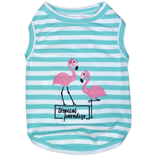 Parisian Pet- Dog Shirt - Flamingo