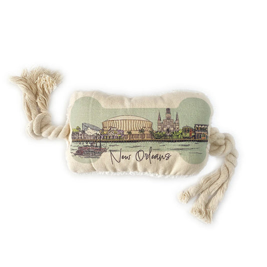 Nola Tawk- Dog Toy - New Orleans Skyline