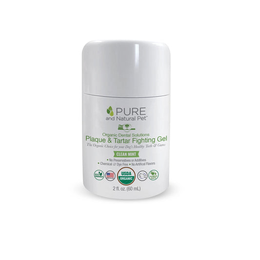 Pure and Natural Pet- Organic Dental Solutions Plaque & Tartar Fighting Gel - Mint