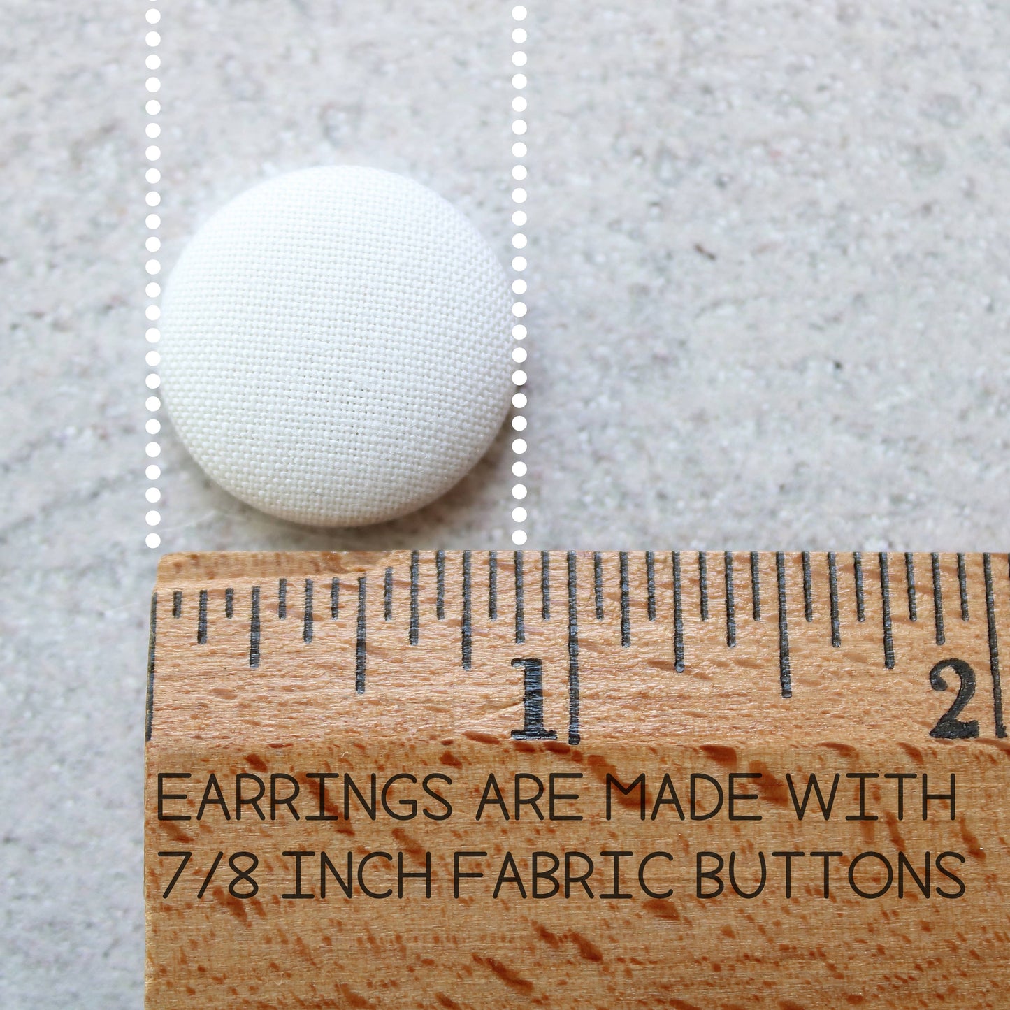 Rachel O's- 7/8in Clovers Fabric Button Earrings